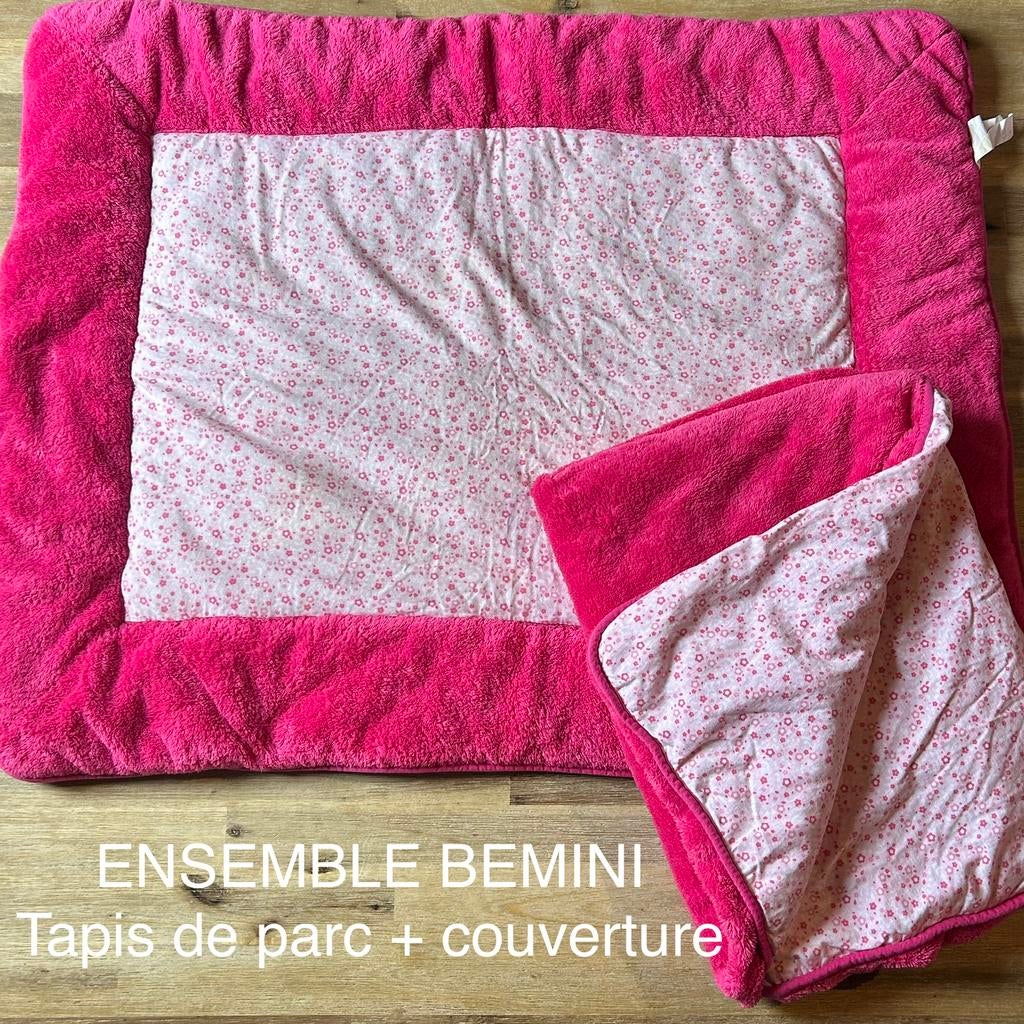 Ensemble Tapis de parc + couverture, Enfants & Bébés, Enlèvement ou Envoi, Comme neuf, Rectangulaire, Tapis de parc