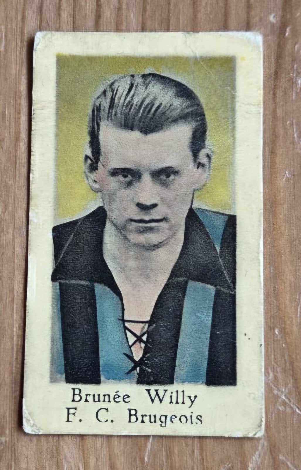 1936 Willy Brunée (pre panini) Club Brugge Chromo Voetbal!, Ophalen of Verzenden, Zo goed als nieuw, Plaatje