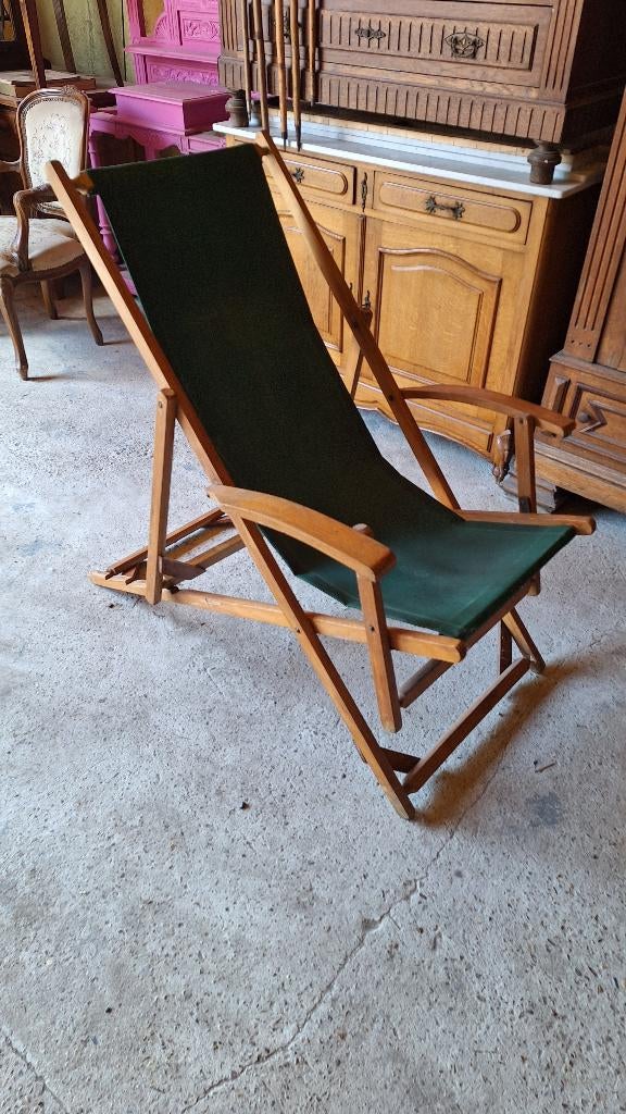Vintage strandzetel / ligzetel, Tuin en Terras, Ligbedden, Ophalen