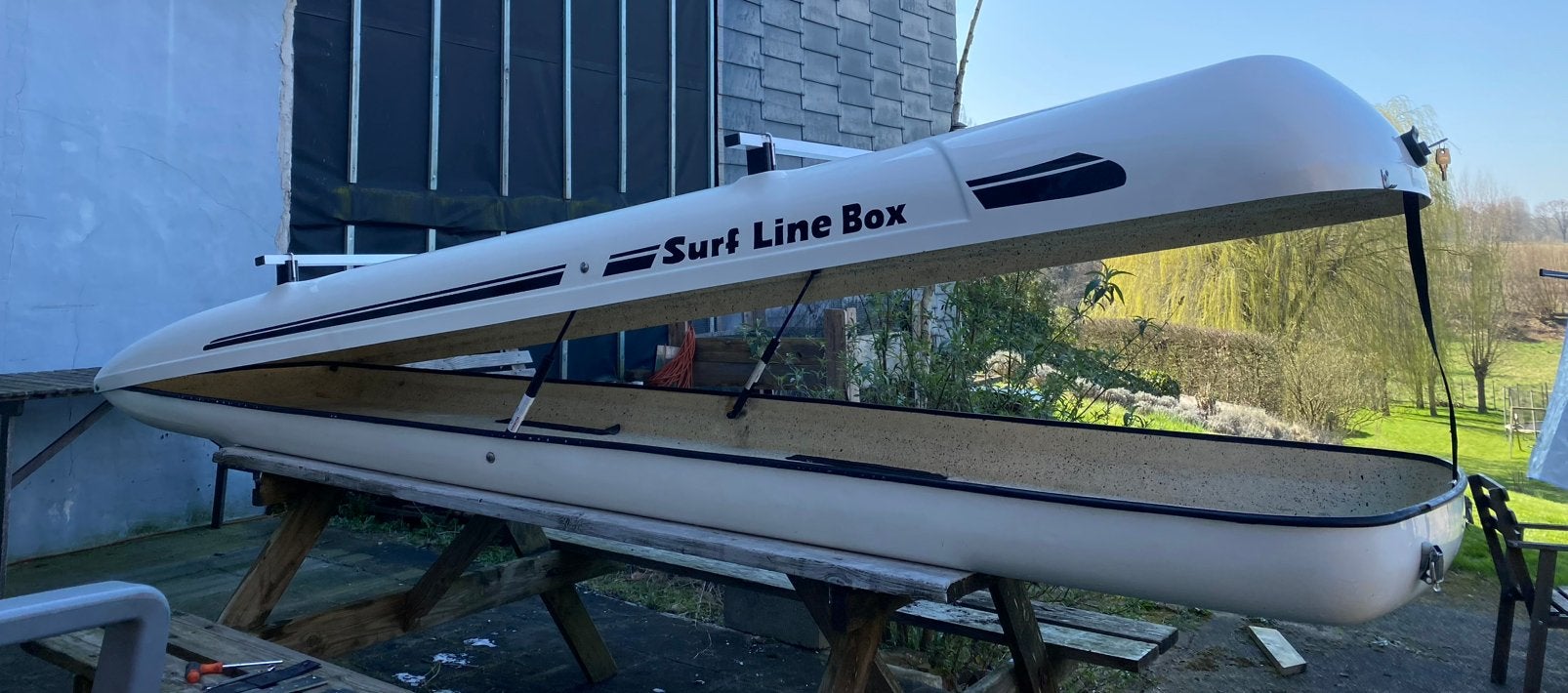 Dakkoffer surfbox SLB 660, Auto diversen, Dakkoffers, Ophalen, Gebruikt