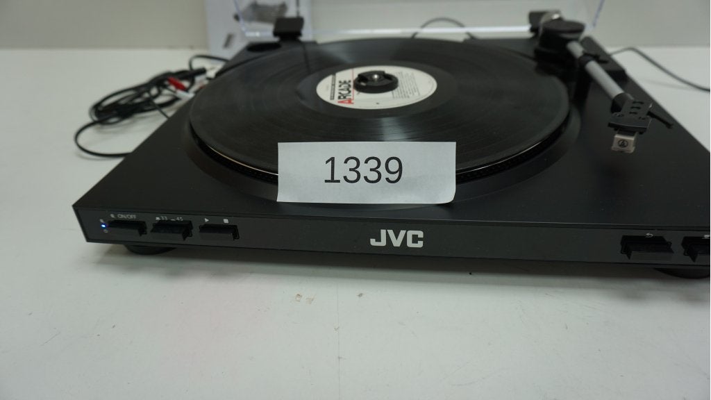 JVC AL-F55B Zwart Platenspeler, Audio, Tv en Foto, Platenspelers, Niet ingevuld, Niet ingevuld, Niet ingevuld