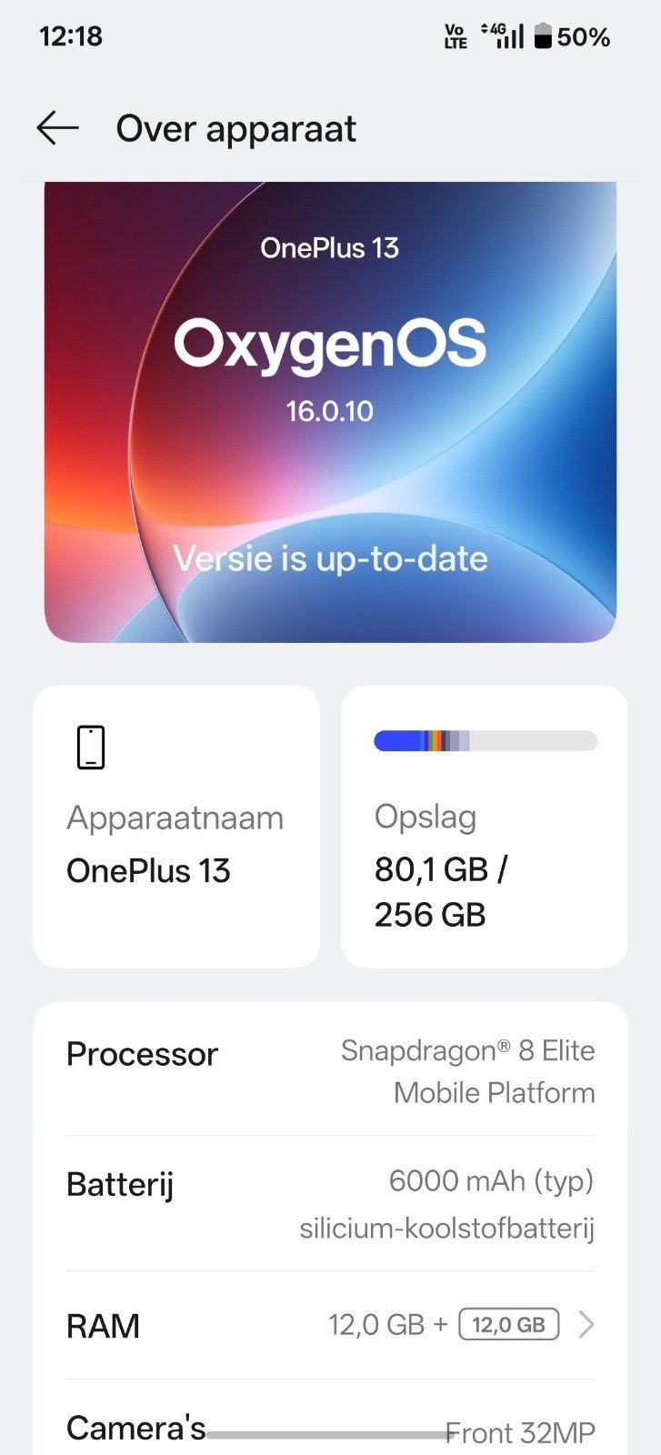 one plus 13, Telecommunicatie, Ophalen