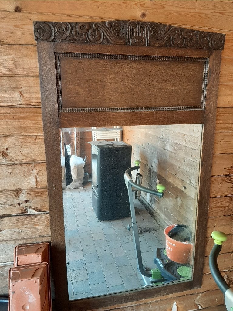 Spiegel in barokstijl, Ophalen, Gebruikt, 100 tot 150 cm, 75 tot 100 cm