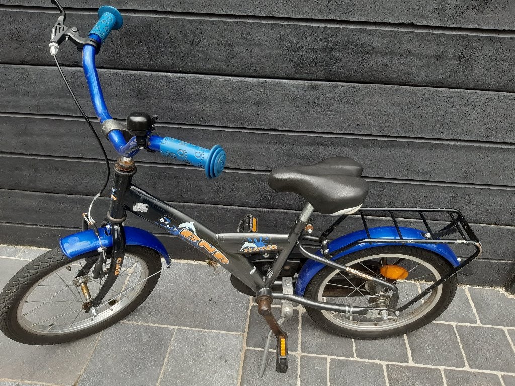 Jongensfiets BNB bike flipper, 4-6 jaar,16 inch, Fietsen en Brommers, Ophalen, Terugtraprem, Gebruikt, Handrem
