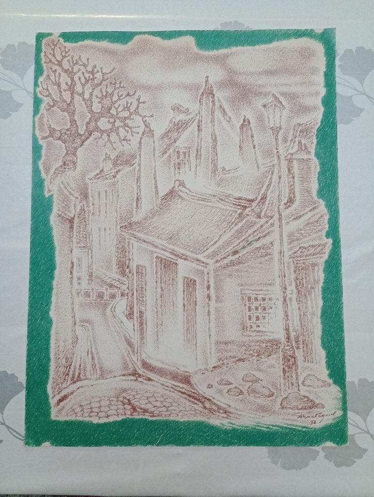 Dessin original pastel Serge Montegnies 45x61, N689, Enlèvement ou Envoi, Dessin, Technique mixte, Signé