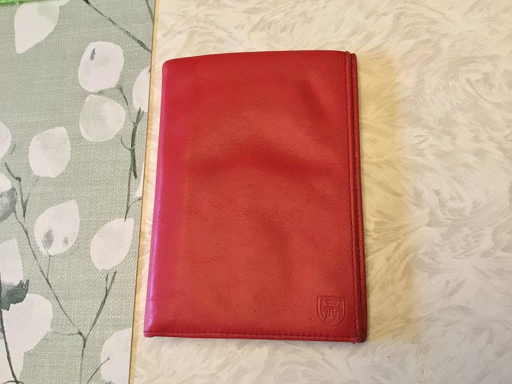 Rood lederen portefeuille, Ophalen of Verzenden, Zo goed als nieuw, Rood