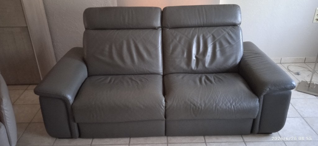 Lederen zetel, 100 à 125 cm, 200 à 250 cm, Lederen zetel, Banc droit