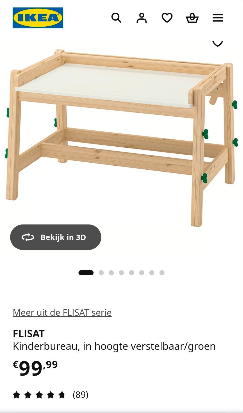 IKEA Flisat kinderbureau, Enfants & Bébés, Chambre d'enfant | Tables & Chaises, Utilisé, Table(s), Enlèvement