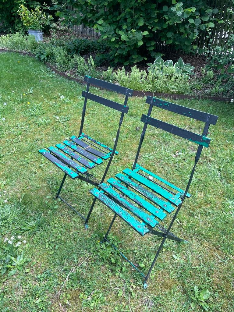 2x klapstoel, Tuin en Terras, Ophalen, Gebruikt