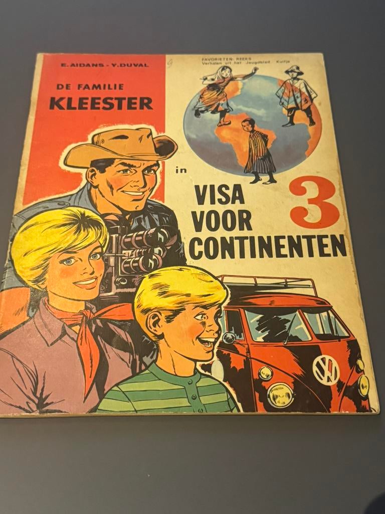 Visa voor 3 continenten Familie Kleester 1e druk 1966, Une BD, Enlèvement ou Envoi, Utilisé