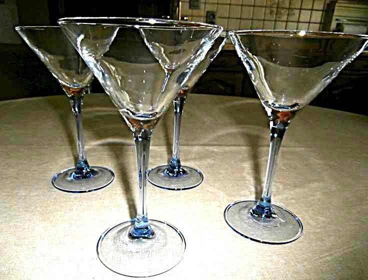 4 Martini, cocktail glazen, Ophalen, Gebruikt, Overige typen