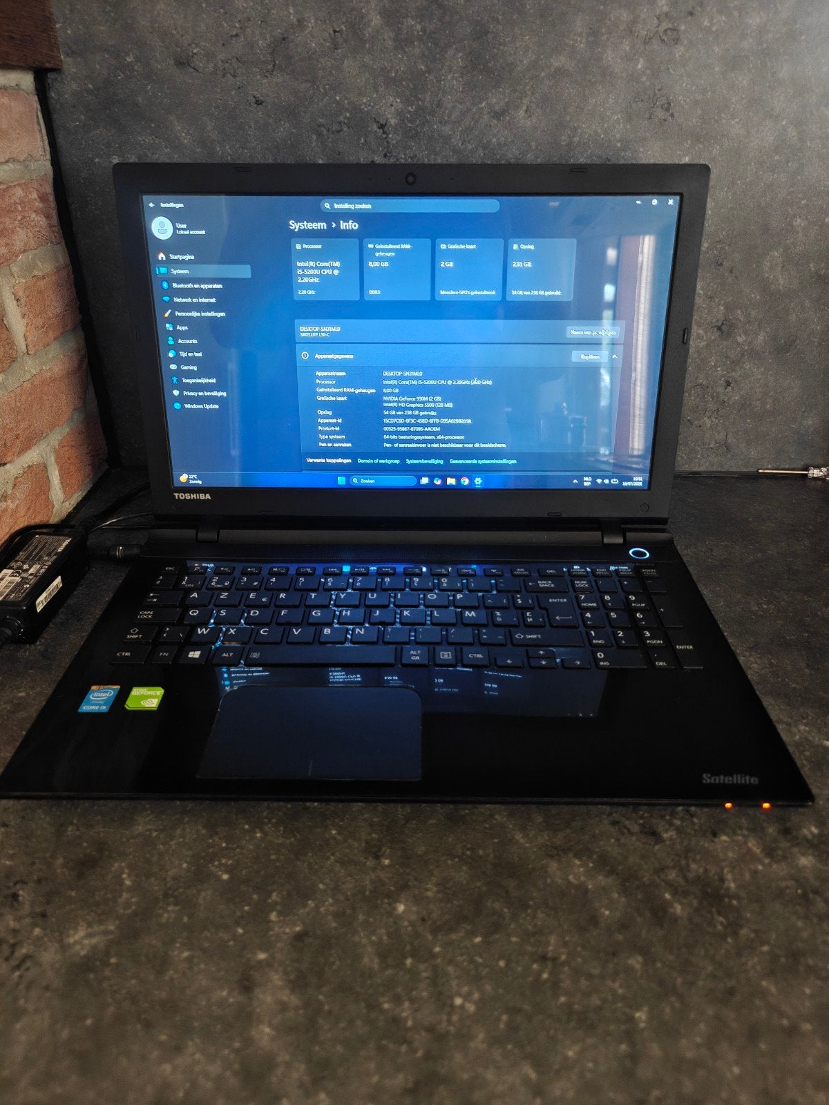 Toshiba L50 C  i5 laptop, Computers en Software, Windows Laptops, Ophalen of Verzenden, SSD