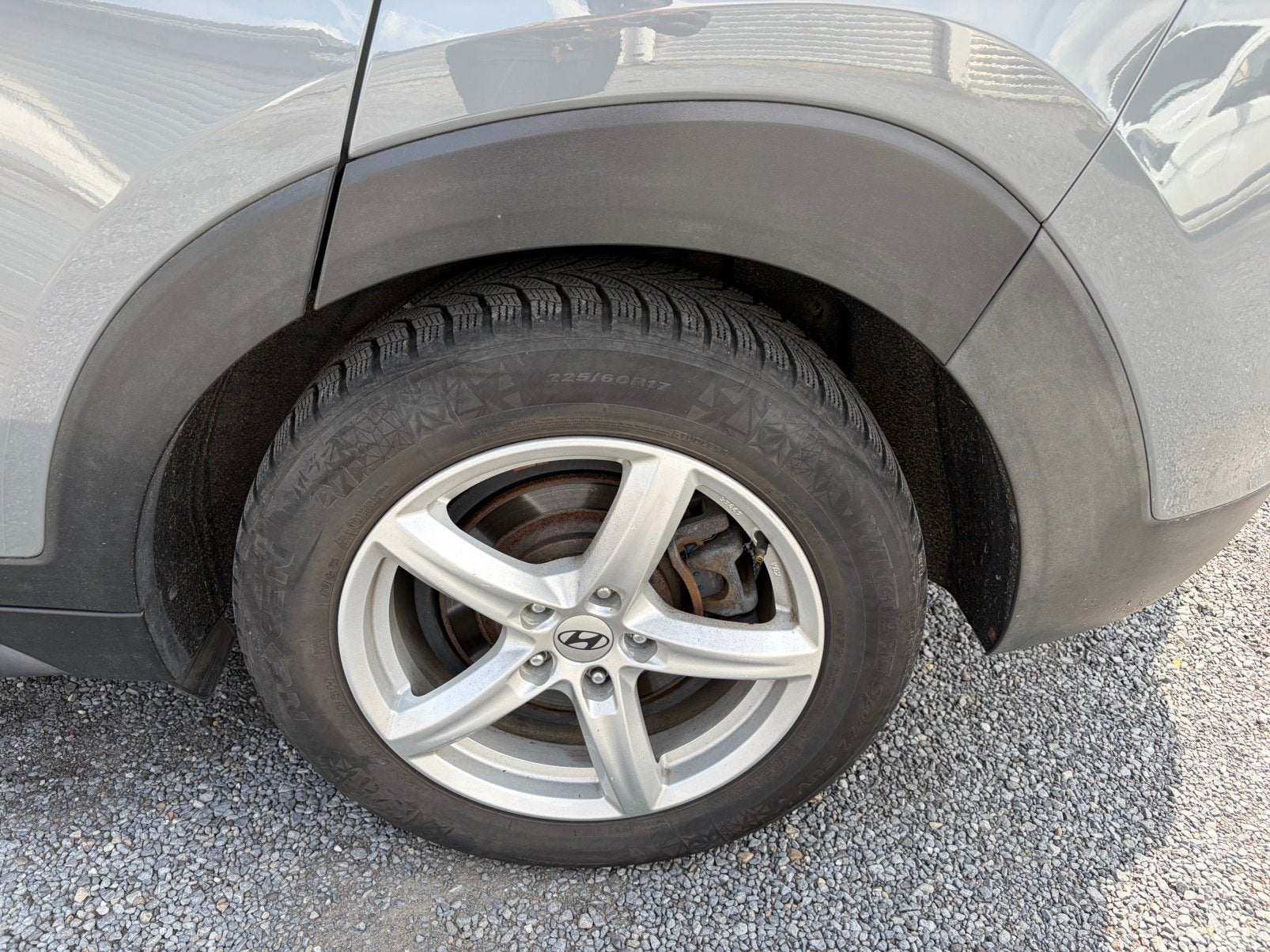 4 17" Hyundai-velgen + Kleber 225/60 R17 winterbanden, Auto-onderdelen, Banden en Velgen, Ophalen, 17 inch, Winterbanden, Band(en)