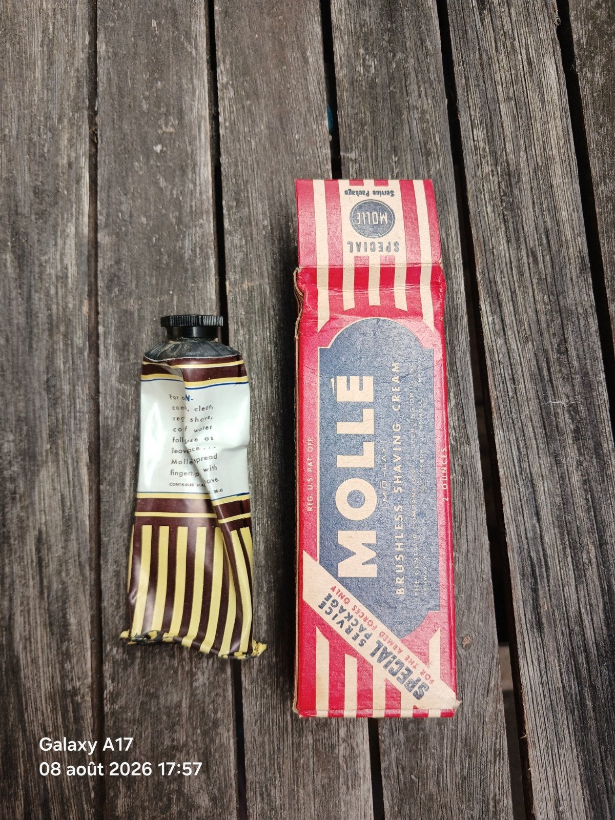 us ww2. crème  a raser mollé., Verzamelen, Militaria | Tweede Wereldoorlog, Ophalen of Verzenden