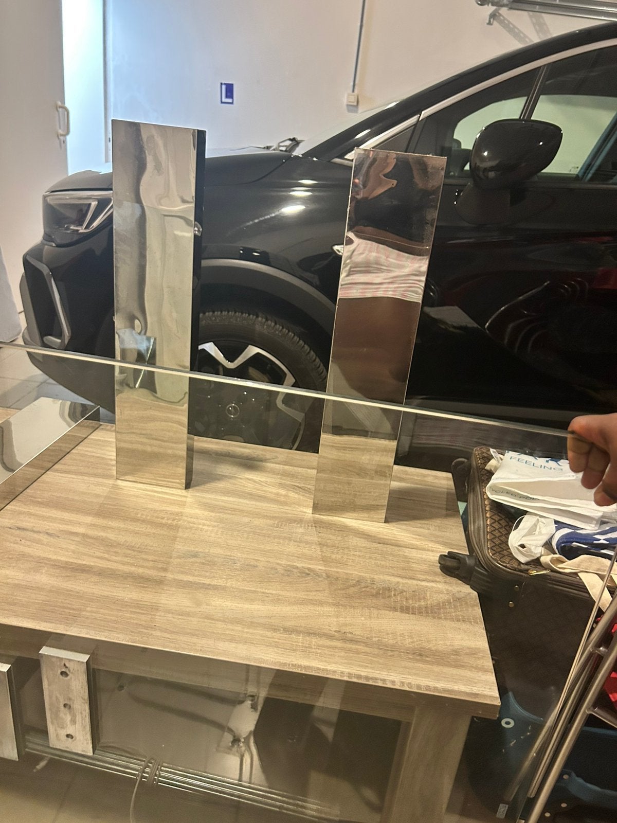Glazen eettafel, Ophalen