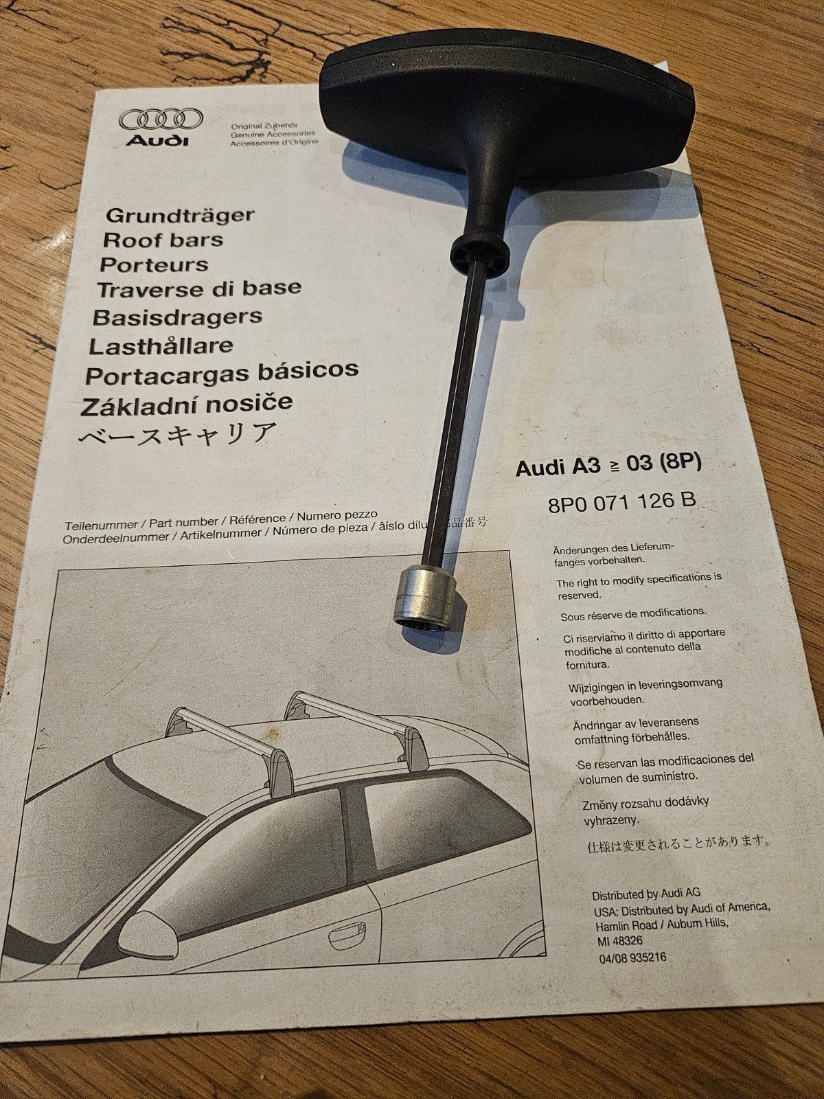barre de toit, Enlèvement