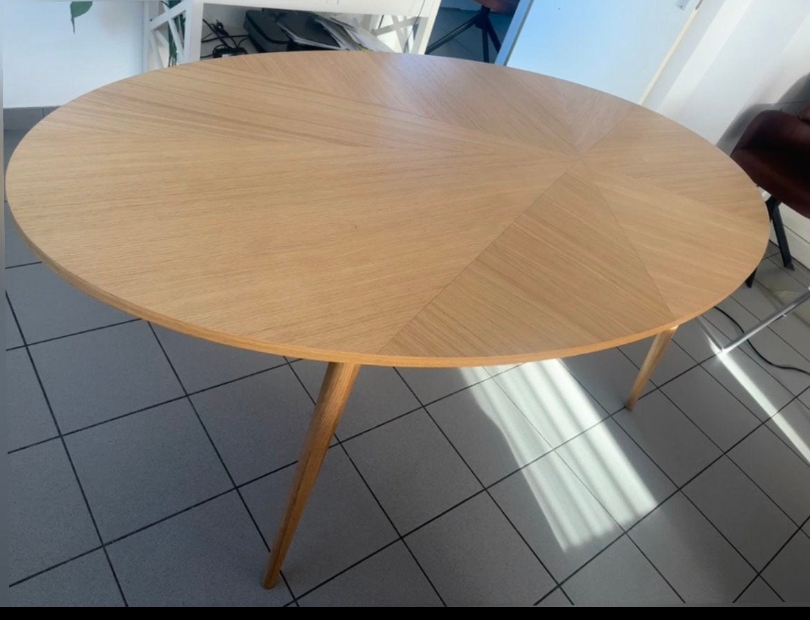 ovale eettafel Maison du Monde, Huis en Inrichting, Ophalen, 100 tot 150 cm, Zo goed als nieuw, Vijf personen of meer