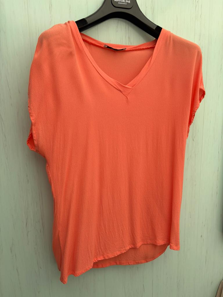 Mooie roze zalm kleurige blouse taille S Vila Joy, Ophalen, Zo goed als nieuw, Roze