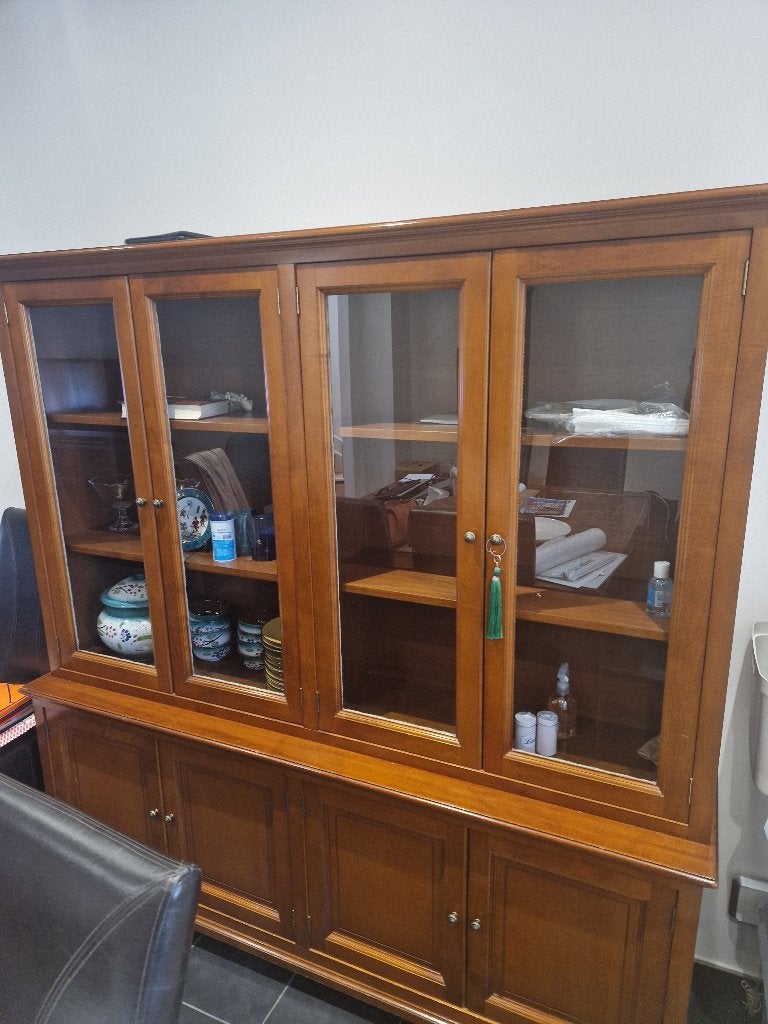 Vitrine en bois Meurisier, Avec porte(s), 25 à 50 cm, 150 à 200 cm, Utilisé