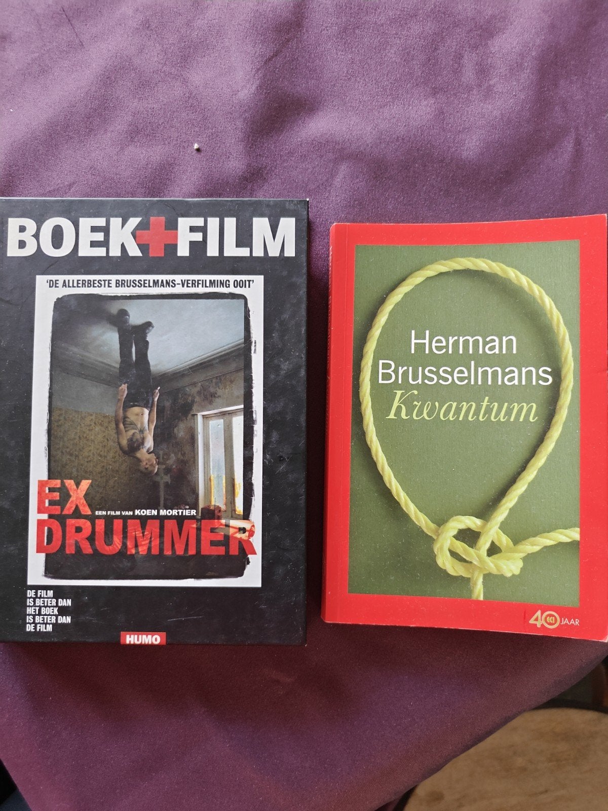 boek + film Ex-drummer en boek Kwantum -Herman Brusselmans, Cd's en Dvd's, Ophalen of Verzenden