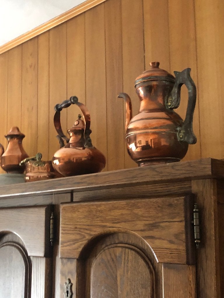 Koperen potten, Antiek en Kunst, Ophalen, Koper