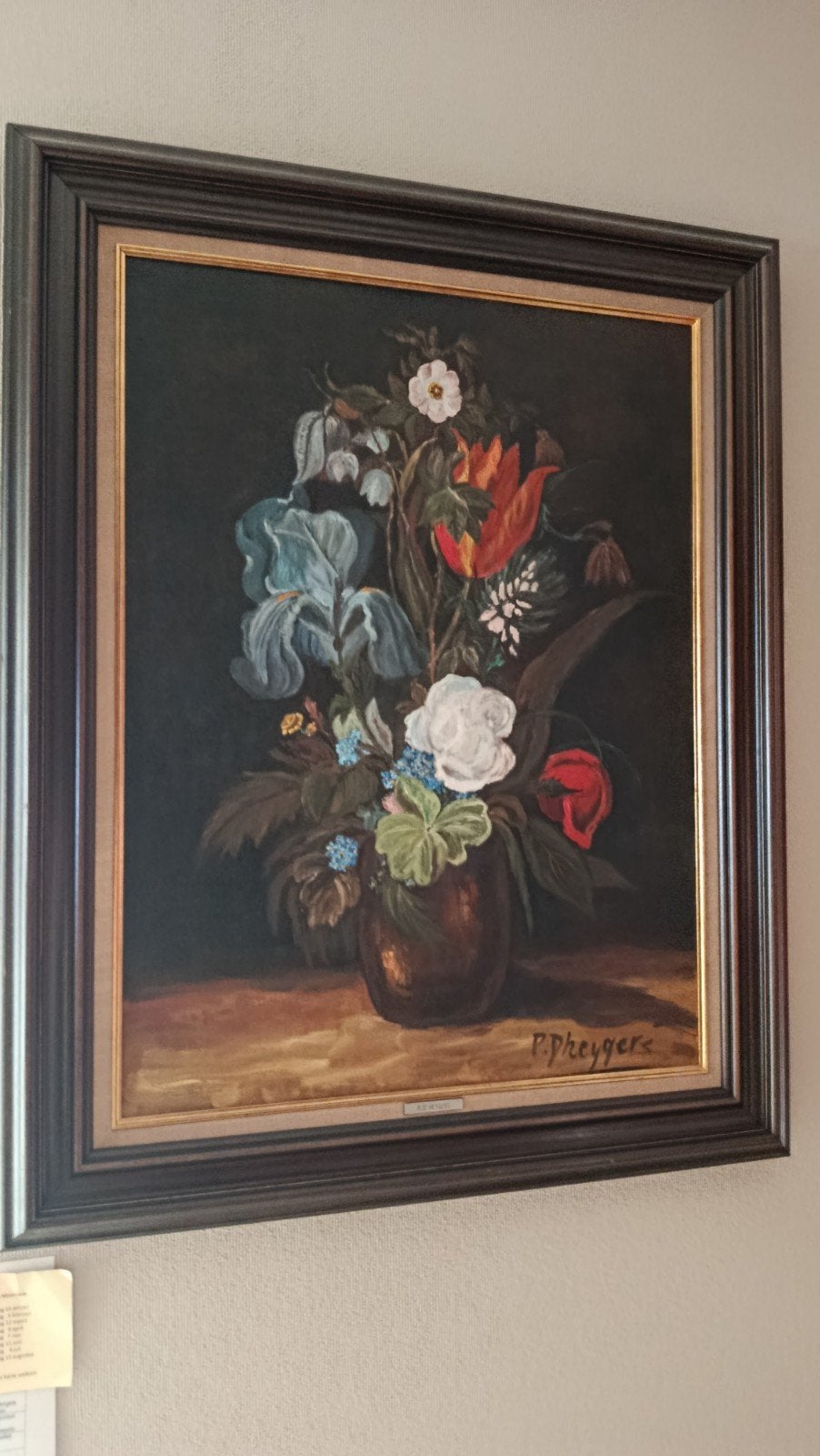 2 tableaux avec des fleurs, Enlèvement, Fleurs
