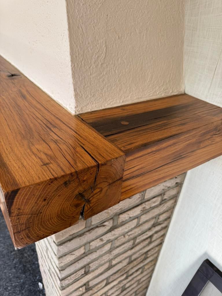 Massieve eiken balk voor schouw, Ophalen, Gebruikt, Eiken, Balk