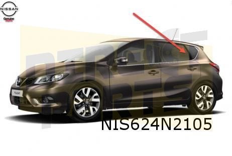 Nissan Pulsar (9/14-10/18) ( C13 )C-stijlfolie achterportier, -, -, Voor, Nieuw