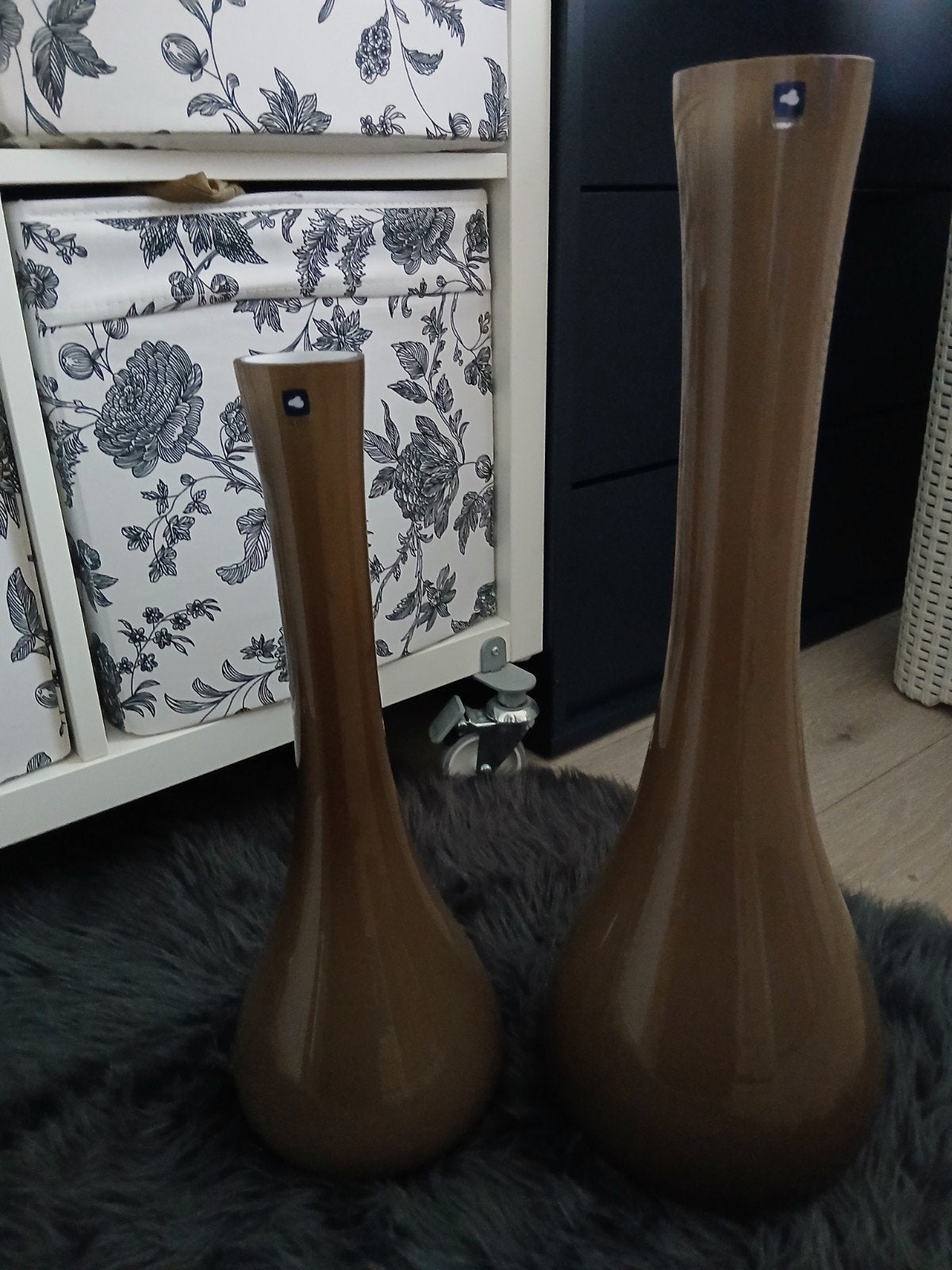 2 vazen van Leonardo, Huis en Inrichting, Ophalen, Beige, Geschikt voor droogbloemen, 50 cm