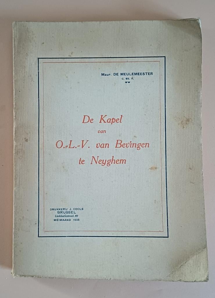 Historisch boekje kapel Neighem, Ophalen