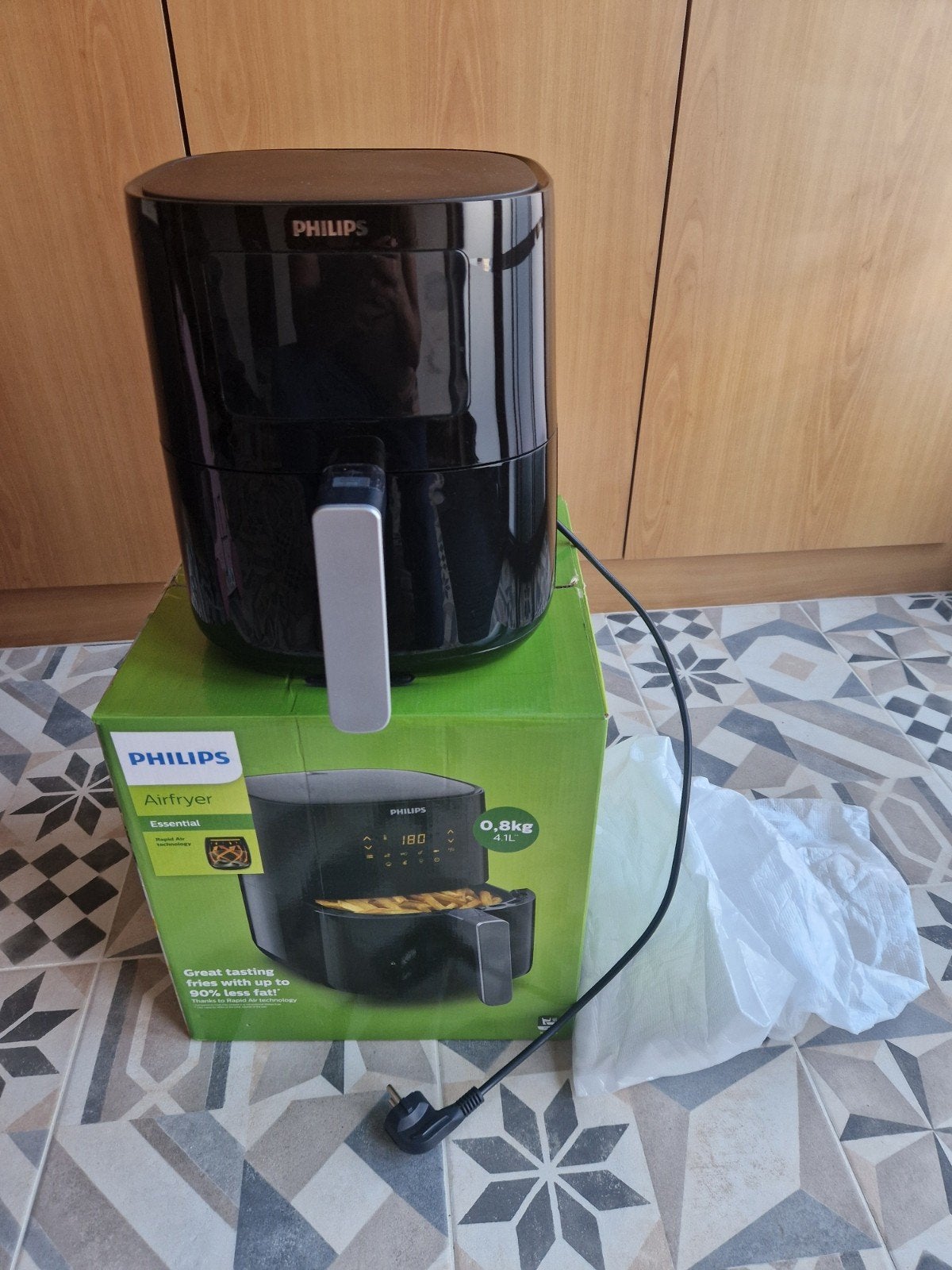 Airfryer van Philips 0,8 L zwart Nieuw!, Enlèvement, Friteuse à air