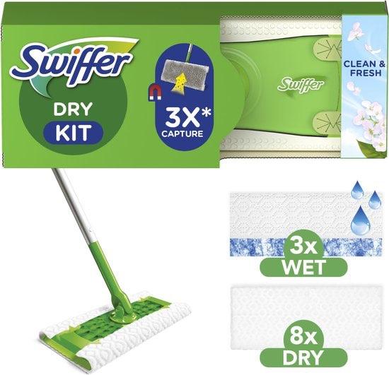 Swiffer Vloerreiniger Startset - Vloerwisser + 11x navulling, Maison & Meubles, Produits de nettoyage, Envoi