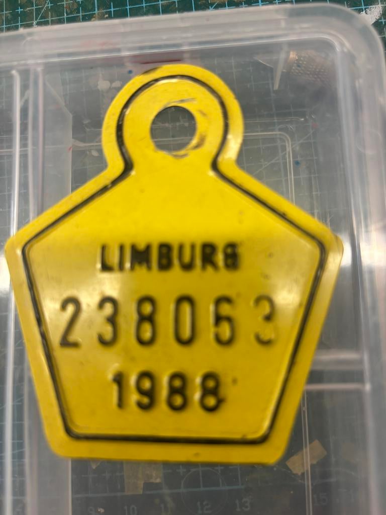 Vintage Belgische fietsplaatjes – Limburg & Brabant, Fietsen en Brommers, Ophalen of Verzenden, Zo goed als nieuw