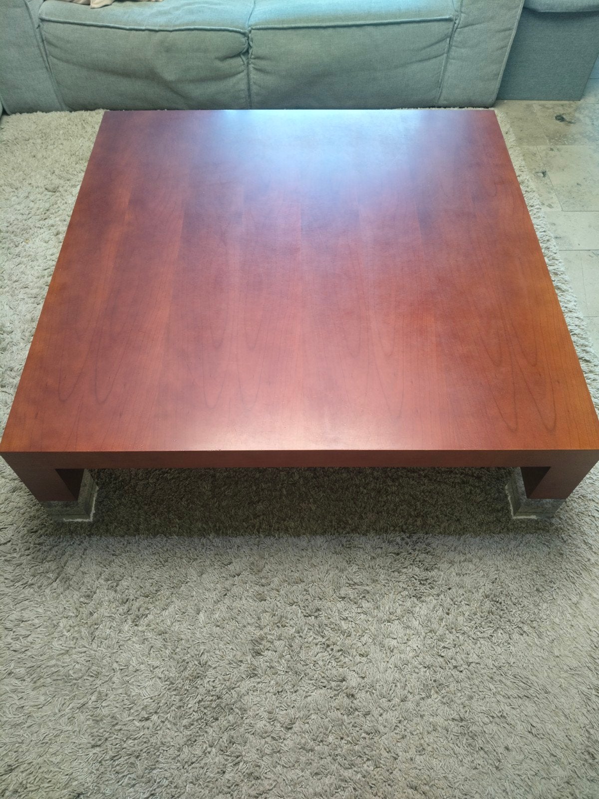 Table basse design vintage Cappellini 120 x 120 cm, Enlèvement, Carré