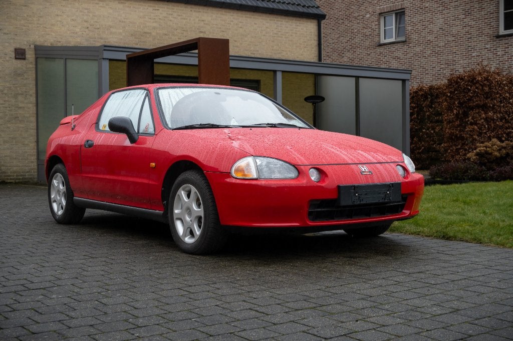 Honda CRX Del Sol, Auto's, Voorwielaandrijving, Stof, Zwart, Cabriolet
