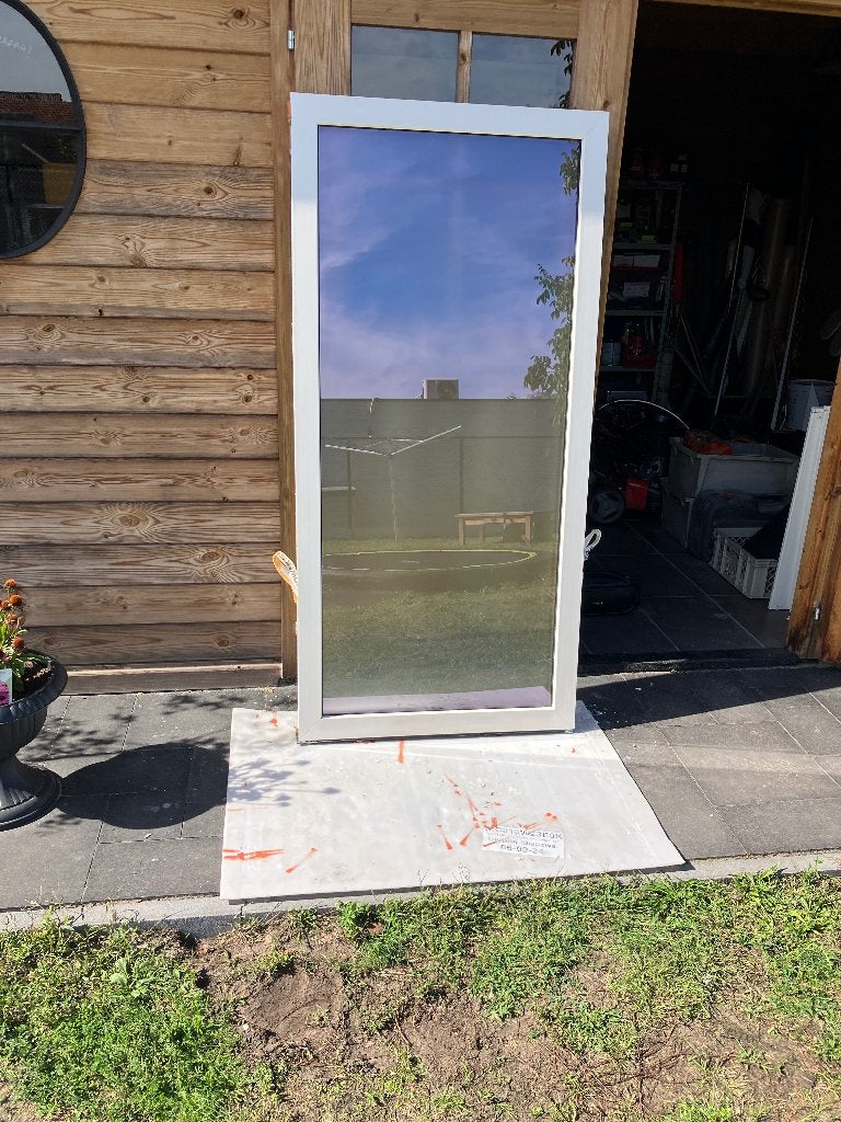 Melkglas raam, Ophalen, Gevelraam of Ruit, Gebruikt, 80 tot 120 cm