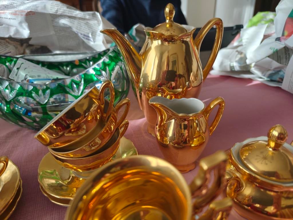 Verguld koffieservies, Antiek en Kunst, Ophalen