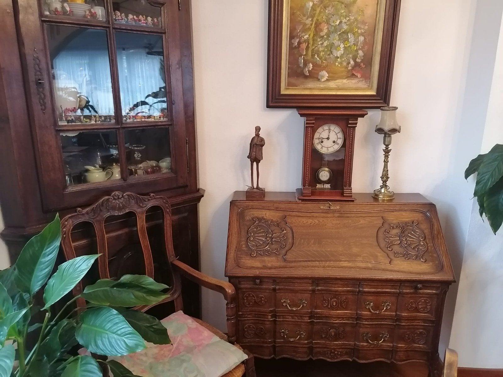 Meuble secrétaire en chêne moyen, Enlèvement, Chêne