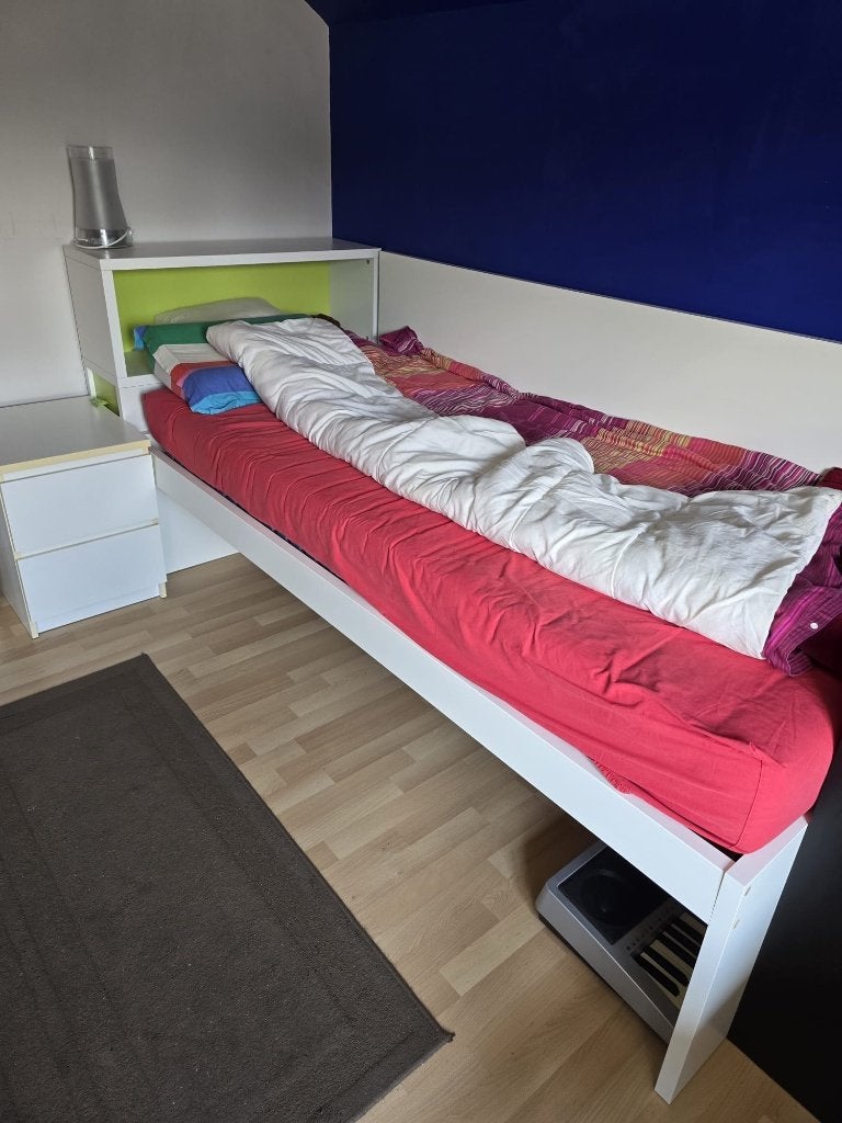 Lit simple Ikea, 90 cm, Une personne, Enlèvement, Utilisé