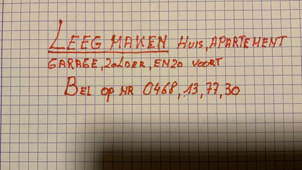 leeg maken van huizen,appartementen,garage en zo verder, Ophalen