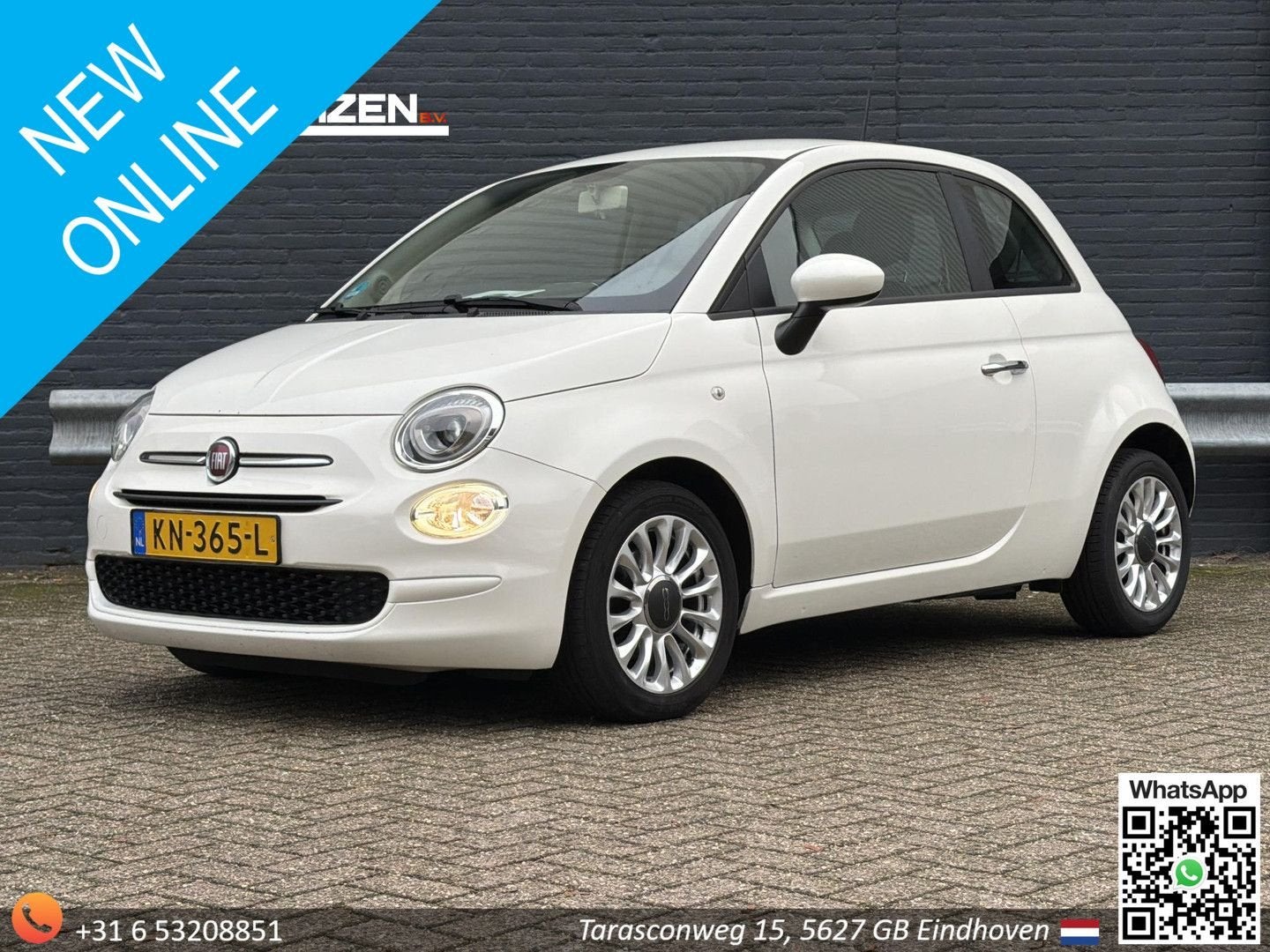 Fiat 500 0.9 TwinAir Turbo Popstar | € 3.600,- NETTO! |, Autos, Entreprise, Boîte manuelle, Blanc, Essence