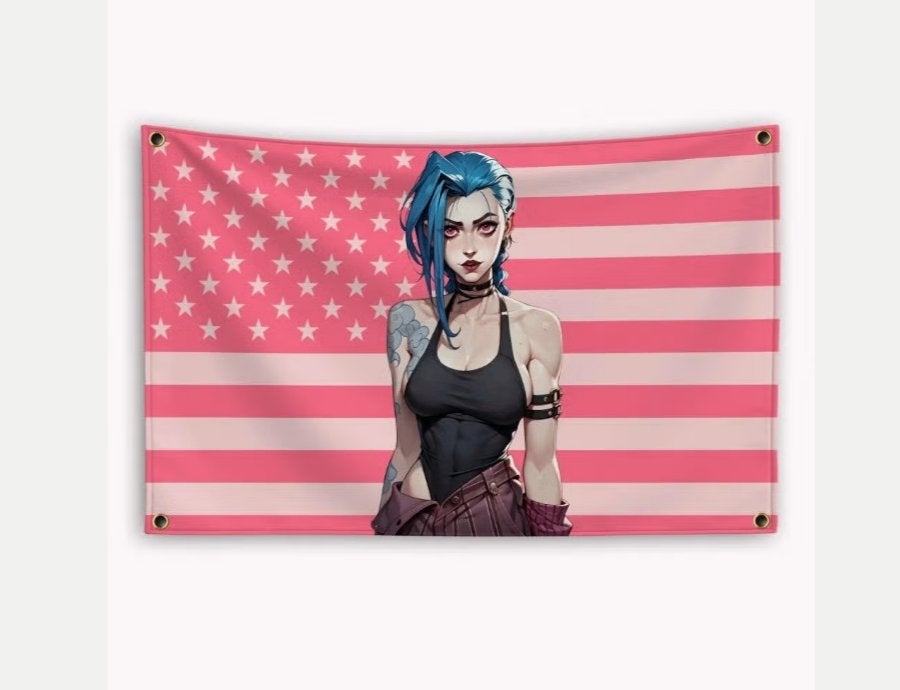 Grands drapeaux Arcane - Jinx (150x90cm)