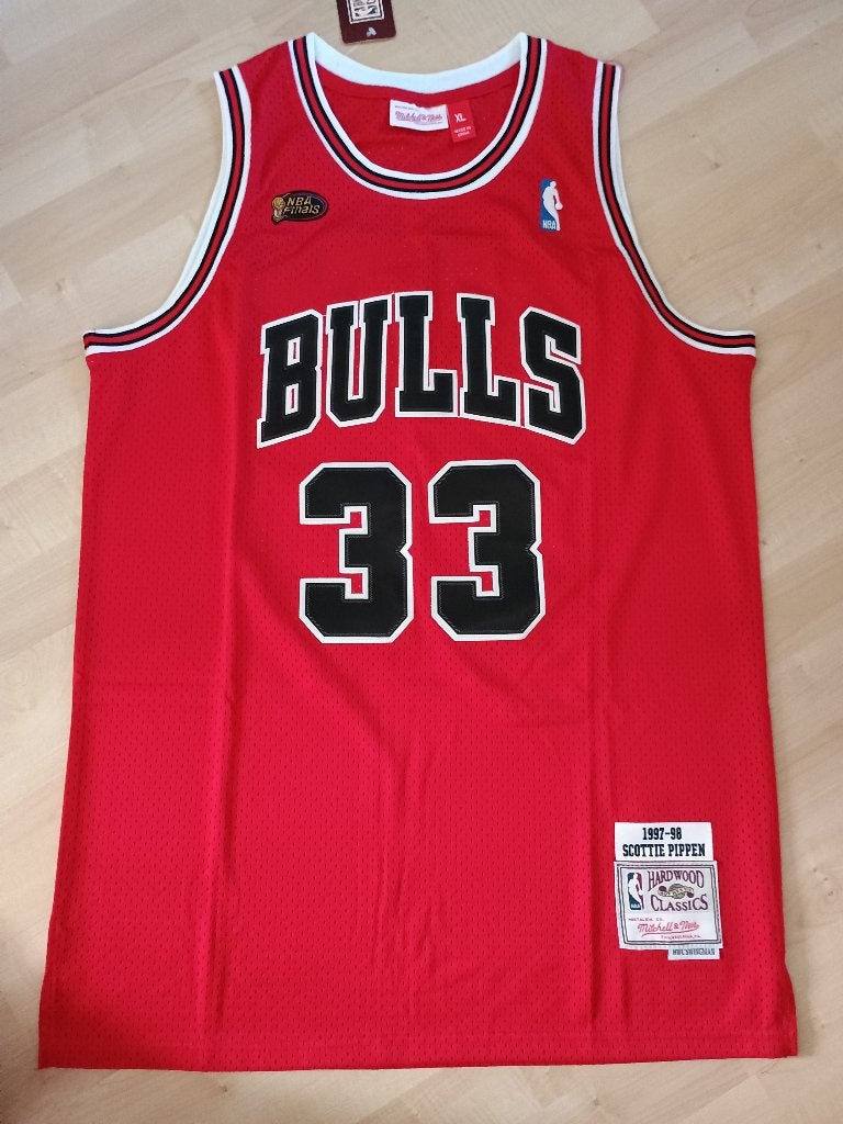 Chicago Bulls Retro Jersey Pippen Finals 98' maat: L, Sports & Fitness, Basket, Enlèvement ou Envoi, Neuf, Vêtements