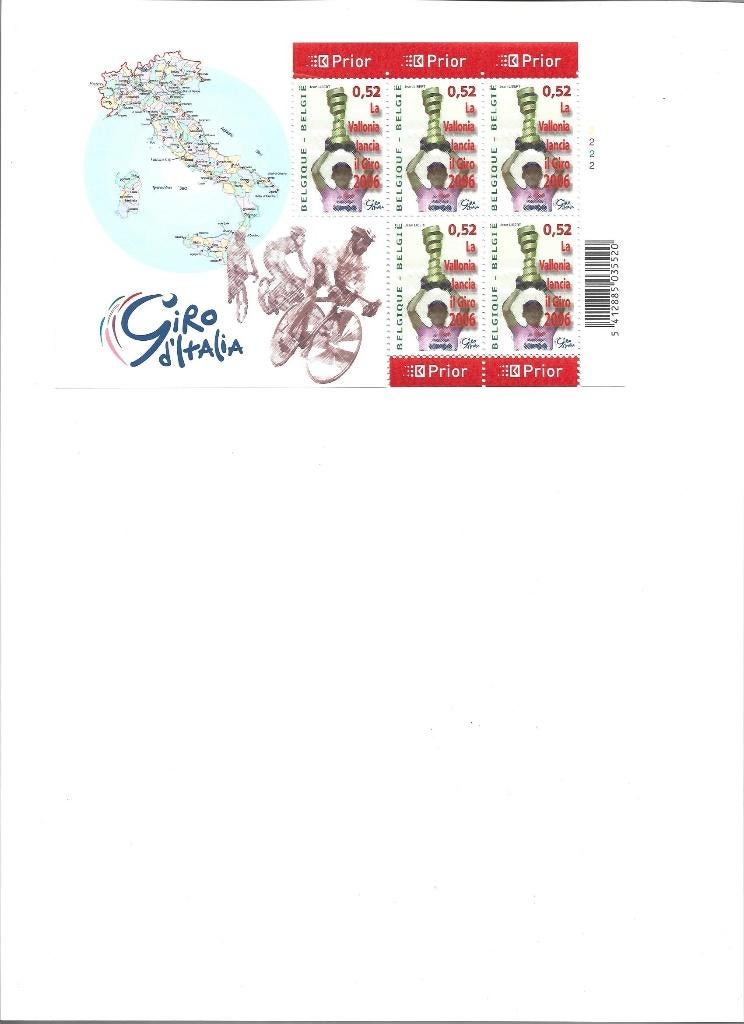 postzegels België velletje nr 3515, Postzegels en Munten, Verzenden, Postfris