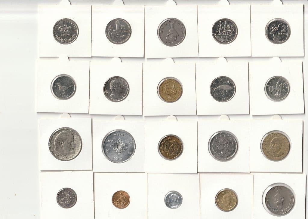 20 VERSCHILLENDE MUNTEN VAN DE WERELD, Timbres & Monnaies, Monnaies | Océanie, Enlèvement ou Envoi