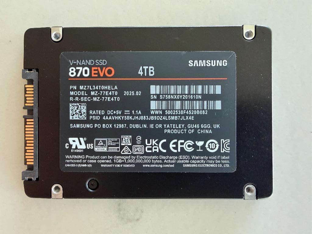 Samsung 870 EVO 4TB SSD, Neuf, Enlèvement ou Envoi, SSD, Desktop