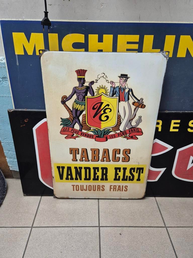 Emaille bord van Vander Elst met zijn vier oren., Verzamelen, Merken en Reclamevoorwerpen, Ophalen of Verzenden