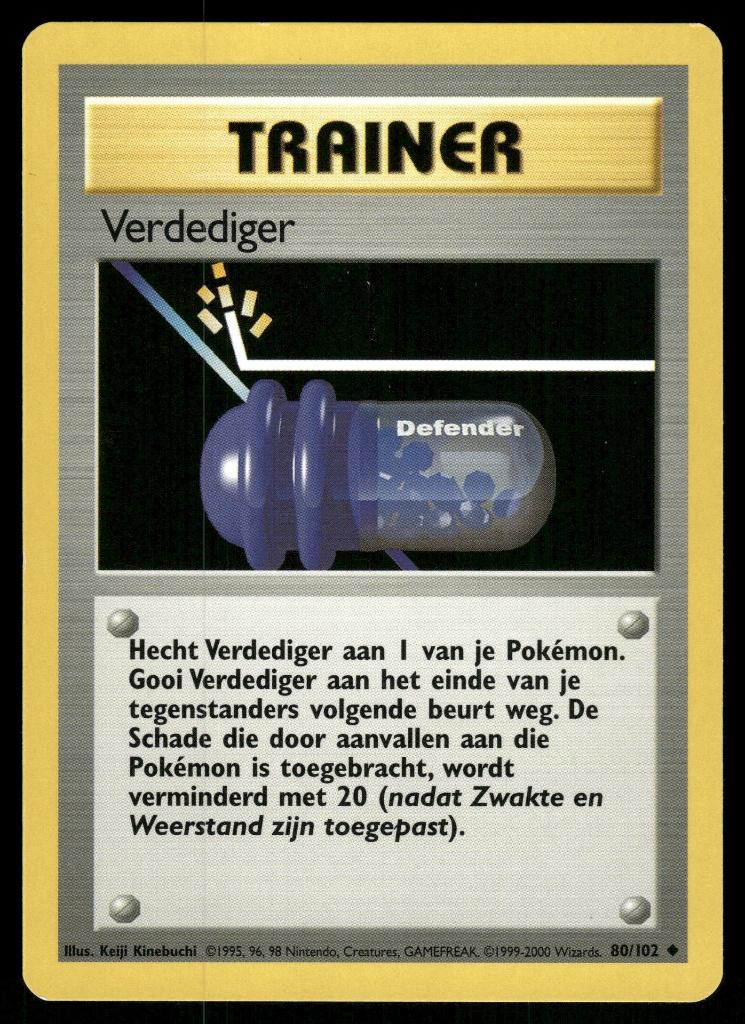 Defender 80/102 - Base (NL) (NM), Hobby en Vrije tijd, Verzamelkaartspellen | Pokémon, Gebruikt, Verzenden