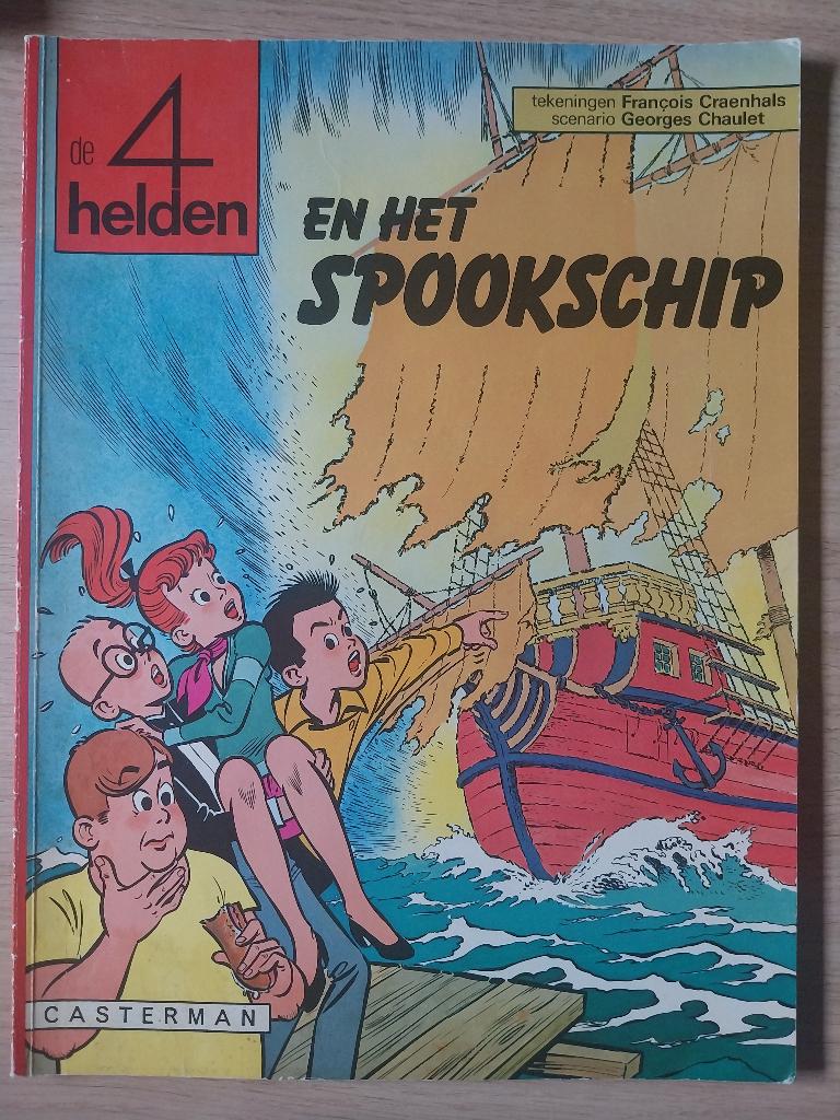 strip De 4 helden- 12 Het spookschip, Boeken, Stripverhalen, Eén stripboek, Verzenden, Gelezen