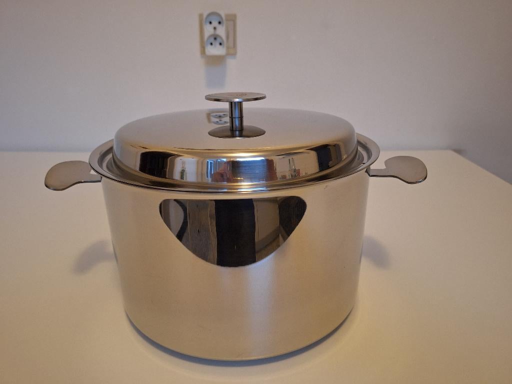 Vanstahl grote kookpot inox diameter 25,5cm 15cm hoog, Ophalen, Gebruikt, Inox